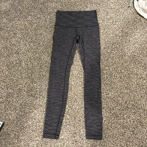 lululemon, heathered grey, size 2 leggings